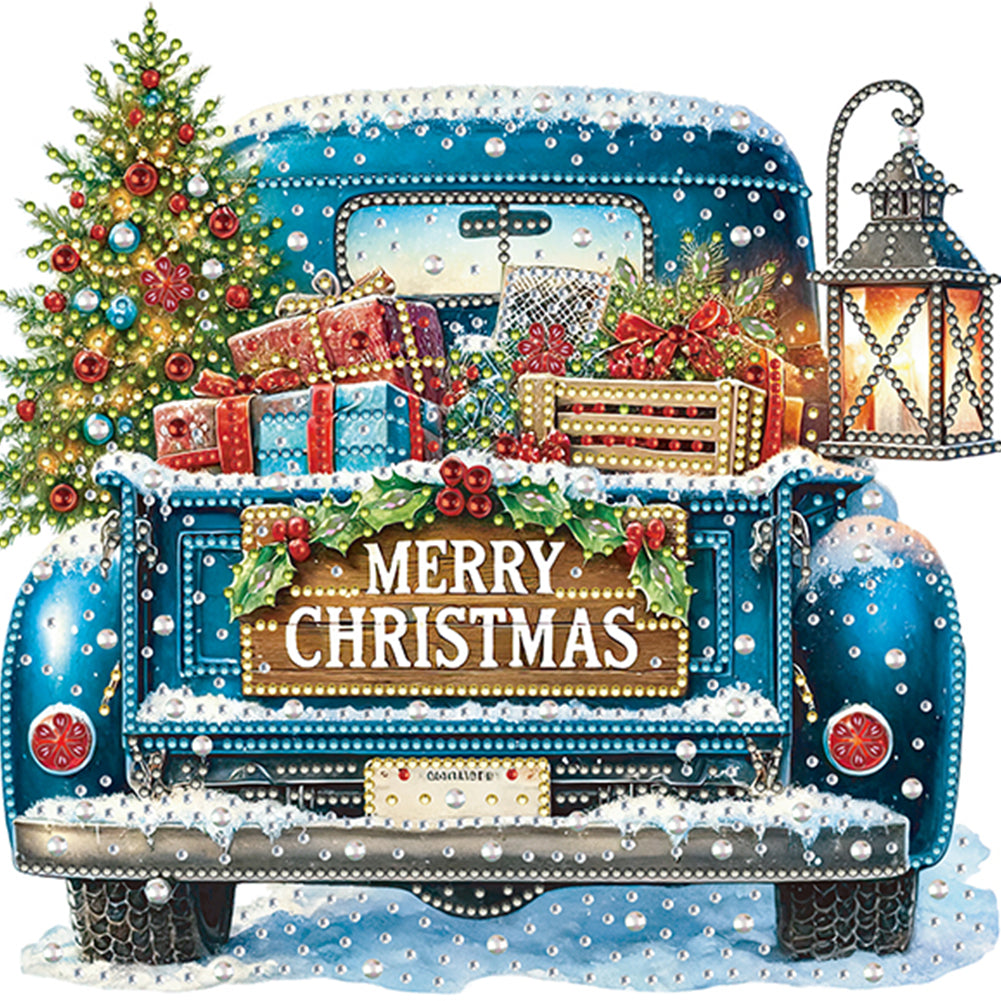 Diamond Painting - Partial Special Shaped - Christmas Car Gifts (30*30CM)