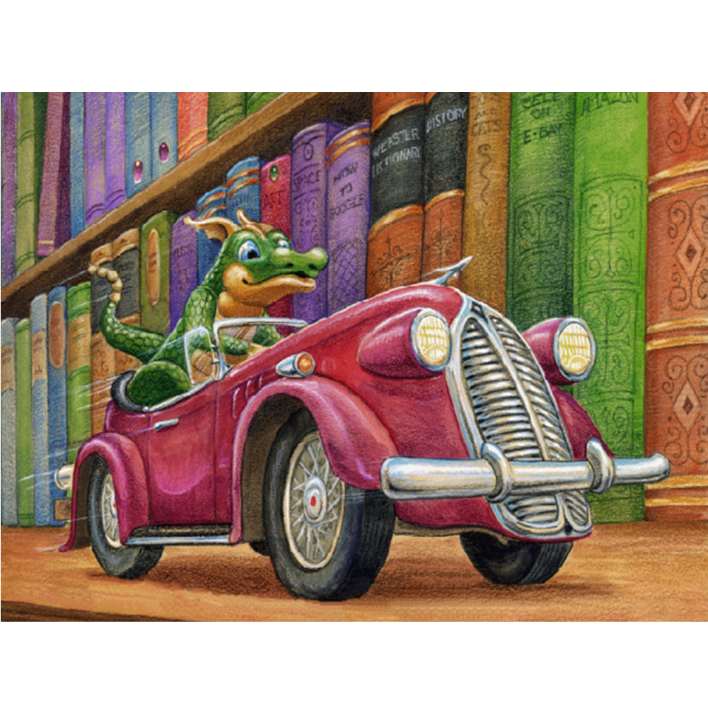Diamond Painting - Full Square - Driving Dragon Man (60*45CM)