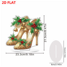 Load image into Gallery viewer, 2D Flat Xmas High Heels DIY Acrylic Desktop Diamond Art Kits for Adults Beginner Christmas
