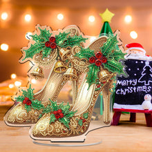 Load image into Gallery viewer, 2D Flat Xmas High Heels DIY Acrylic Desktop Diamond Art Kits for Adults Beginner Christmas
