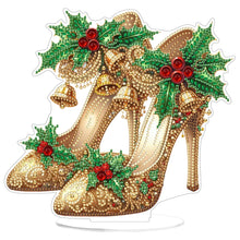 Load image into Gallery viewer, 2D Flat Xmas High Heels DIY Acrylic Desktop Diamond Art Kits for Adults Beginner Christmas
