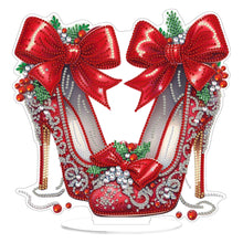 Load image into Gallery viewer, 2D Flat Xmas High Heels DIY Acrylic Desktop Diamond Art Kits for Adults Beginner Christmas
