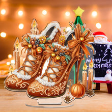 Load image into Gallery viewer, 2D Flat Xmas High Heels DIY Acrylic Desktop Diamond Art Kits for Adults Beginner Christmas
