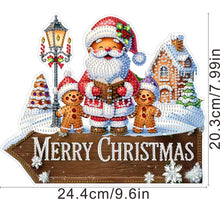 Load image into Gallery viewer, Welcome Home Santa Claus Patterns Wood DIY Diamond Painting Art Hanging Hook Christmas
