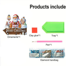 Load image into Gallery viewer, Welcome Home Santa Claus Patterns Wood DIY Diamond Painting Art Hanging Hook Christmas
