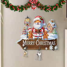 Load image into Gallery viewer, Welcome Home Santa Claus Patterns Wood DIY Diamond Painting Art Hanging Hook Christmas

