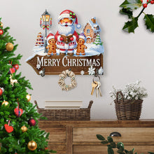 Load image into Gallery viewer, Welcome Home Santa Claus Patterns Wood DIY Diamond Painting Art Hanging Hook Christmas
