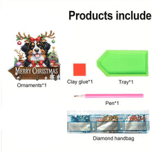 Load image into Gallery viewer, Welcome Home Christmas Dog Patterns Wood DIY Diamond Painting Art Hanging Hook
