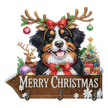 Load image into Gallery viewer, Welcome Home Christmas Dog Patterns Wood DIY Diamond Painting Art Hanging Hook
