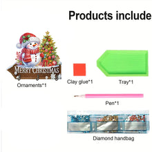 Load image into Gallery viewer, Welcome Home Christmas Snowman Patterns Wood DIY Diamond Painting Hanging Hook
