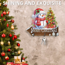 Load image into Gallery viewer, Welcome Home Christmas Snowman Patterns Wood DIY Diamond Painting Hanging Hook
