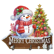 Load image into Gallery viewer, Welcome Home Christmas Snowman Patterns Wood DIY Diamond Painting Hanging Hook

