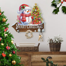 Load image into Gallery viewer, Welcome Home Christmas Snowman Patterns Wood DIY Diamond Painting Hanging Hook
