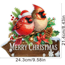 Load image into Gallery viewer, Welcome Home Christmas Cardinal Patterns Wood DIY Diamond Painting Hanging Hook
