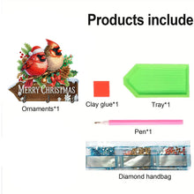 Load image into Gallery viewer, Welcome Home Christmas Cardinal Patterns Wood DIY Diamond Painting Hanging Hook
