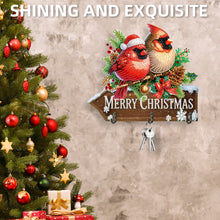 Load image into Gallery viewer, Welcome Home Christmas Cardinal Patterns Wood DIY Diamond Painting Hanging Hook
