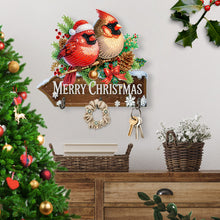 Load image into Gallery viewer, Welcome Home Christmas Cardinal Patterns Wood DIY Diamond Painting Hanging Hook
