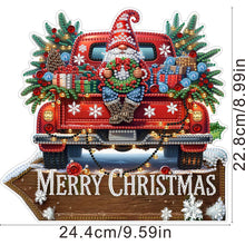 Load image into Gallery viewer, Welcome Home Christmas Gnome Patterns Wood DIY Diamond Painting Hanging Hook
