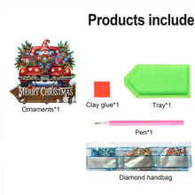 Load image into Gallery viewer, Welcome Home Christmas Gnome Patterns Wood DIY Diamond Painting Hanging Hook

