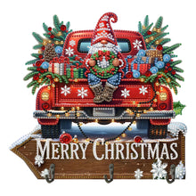 Load image into Gallery viewer, Welcome Home Christmas Gnome Patterns Wood DIY Diamond Painting Hanging Hook

