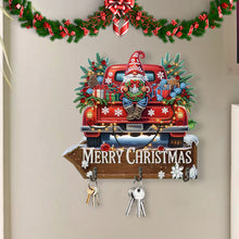 Load image into Gallery viewer, Welcome Home Christmas Gnome Patterns Wood DIY Diamond Painting Hanging Hook

