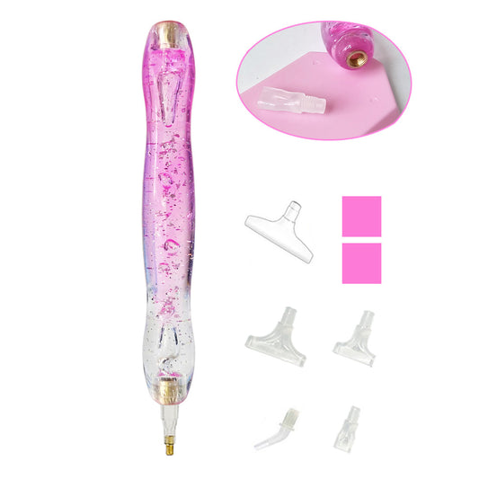 DIY Diamond Painting Pen Diamond Art Pen Diamond Painting Tools (8pcs Pink)