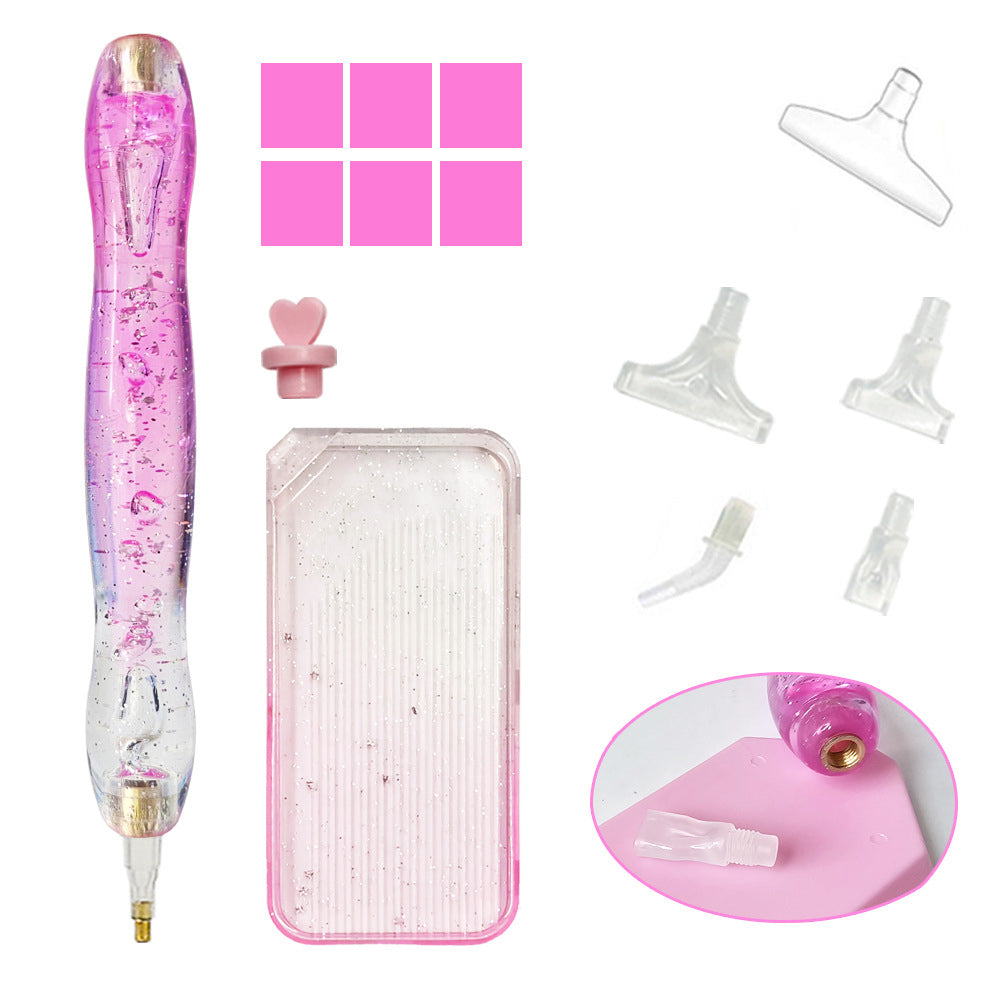 DIY Diamond Painting Pen Diamond Art Pen Diamond Painting Tools (14pcs Pink)