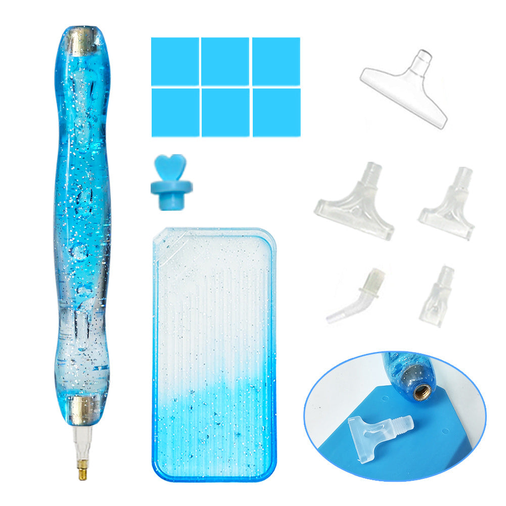 DIY Diamond Painting Pen Diamond Art Pen Diamond Painting Tools (14pcs Blue)