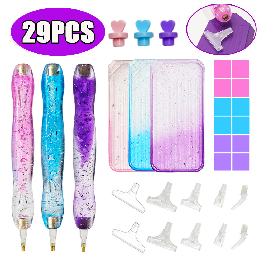 Diamond Painting Pen Diamond Art Pen Diamond Painting Tools (29pcs Mixed Colors)