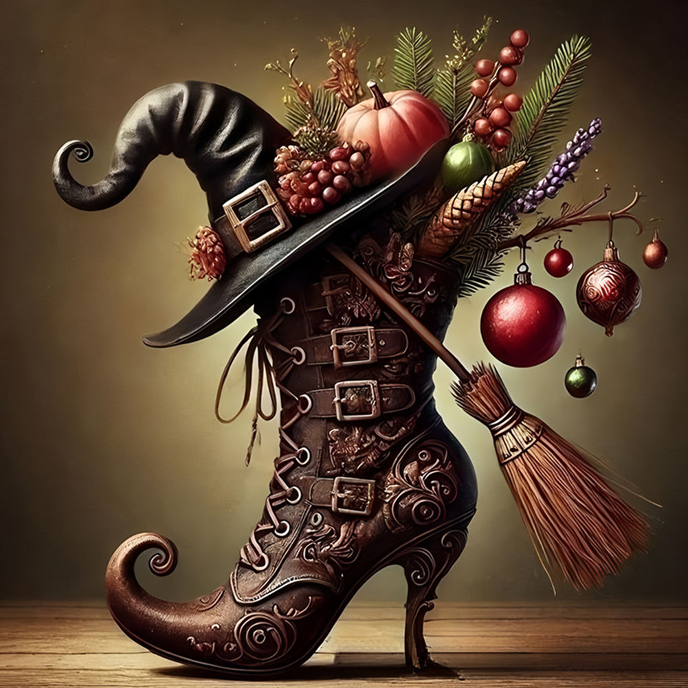 Diamond Painting - Full Round - Halloween Boots (40*40CM)