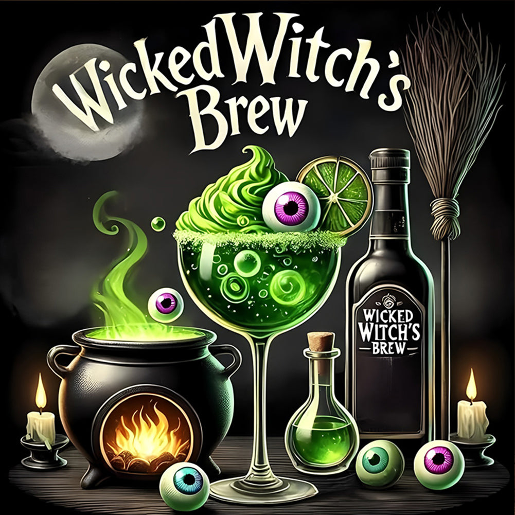 Diamond Painting - Full Round - Halloween Witch (40*40CM)