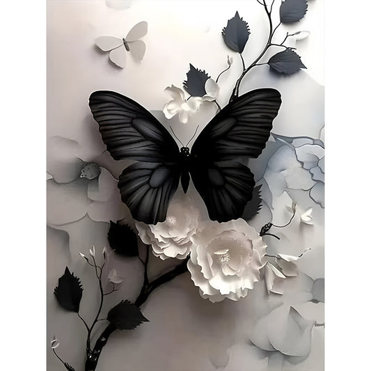 Diamond Painting - Full Round - Black Butterfly (30*40CM)
