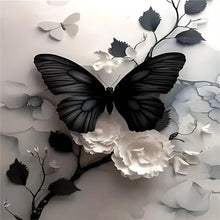 Load image into Gallery viewer, Diamond Painting - Full Round - Black Butterfly (30*40CM)
