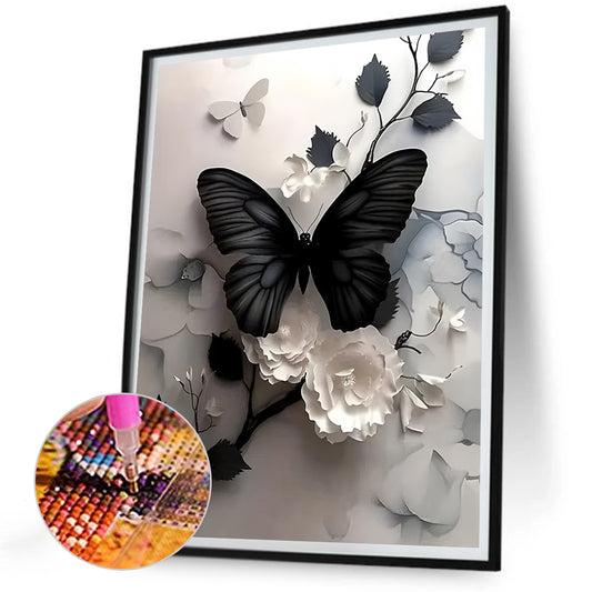 Diamond Painting - Full Round - Black Butterfly (30*40CM)