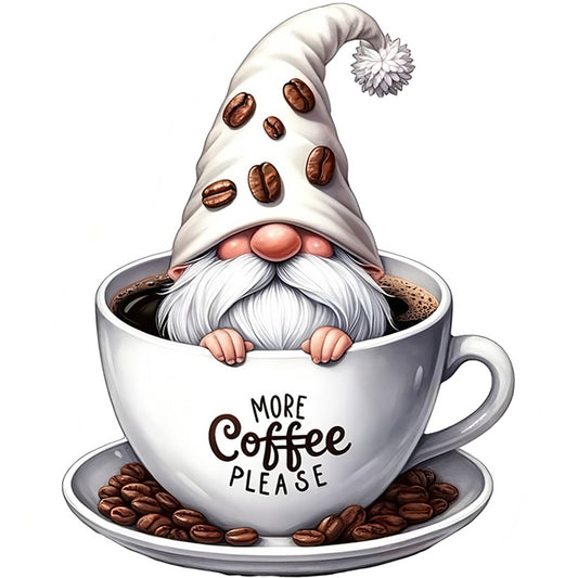 Diamond Painting - Full Round - Coffee Gnome (30*30CM)