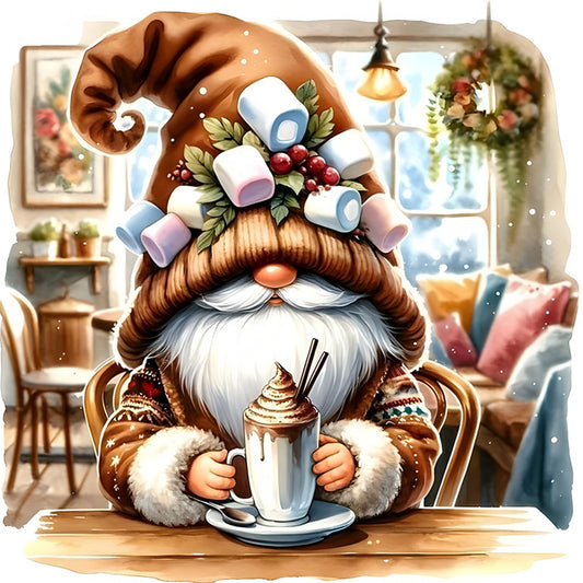 Diamond Painting - Full Round - Coffee Gnome (30*30CM)