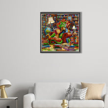 Load image into Gallery viewer, AB Diamond Painting - Full Round - Reading Dinosaur (40*40CM)
