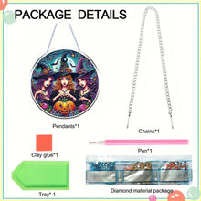 Load image into Gallery viewer, Halloween Witch Theme 2D Flat DIY Diamond Art Pendant Home Wall Decoration Craft
