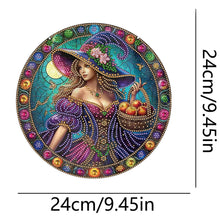 Load image into Gallery viewer, Halloween Witch Theme 2D Flat DIY Diamond Art Pendant Home Wall Decoration Craft
