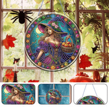 Load image into Gallery viewer, Halloween Witch Theme 2D Flat DIY Diamond Art Pendant Home Wall Decoration Craft
