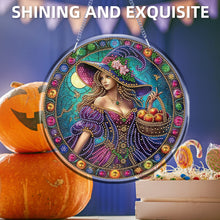 Load image into Gallery viewer, Halloween Witch Theme 2D Flat DIY Diamond Art Pendant Home Wall Decoration Craft
