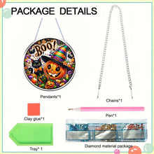 Load image into Gallery viewer, Halloween Pumpkin Theme 2D Flat DIY Diamond Art Pendant Home Wall Decoration
