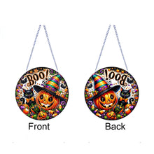 Load image into Gallery viewer, Halloween Pumpkin Theme 2D Flat DIY Diamond Art Pendant Home Wall Decoration
