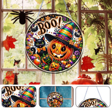 Load image into Gallery viewer, Halloween Pumpkin Theme 2D Flat DIY Diamond Art Pendant Home Wall Decoration
