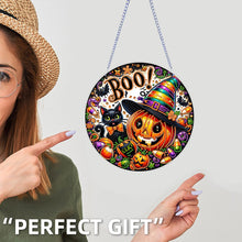 Load image into Gallery viewer, Halloween Pumpkin Theme 2D Flat DIY Diamond Art Pendant Home Wall Decoration
