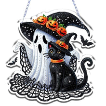 Load image into Gallery viewer, Halloween Ghost Theme 2D Flat DIY Diamond Art Pendant Home Wall Decoration Craft
