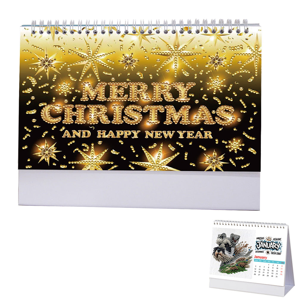 2026 Calendar Diamond Painting Kit DIY Diamond Art Desk Calendar for Home Office
