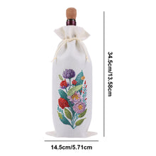 Load image into Gallery viewer, 4pcs DIY Diamond Painting Wine Bag Kit Rhinestones Liquor Bottle Cover (Flower)
