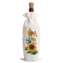 Load image into Gallery viewer, 4pcs DIY Diamond Painting Wine Bag Kit Rhinestones Liquor Bottle Cover (Flower)
