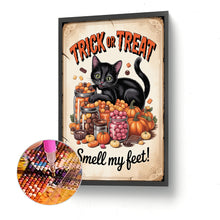 Load image into Gallery viewer, Diamond Painting - Full Round - Halloween Cat (30*45CM)
